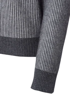 Andrew James Herren Pure Cashmere Pullover in grau hellgrau