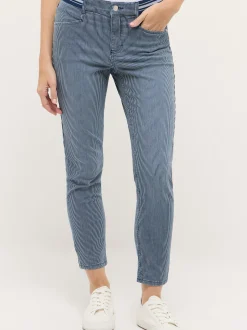 Angels Damen Hose - Ornella Sporty in marine weiß