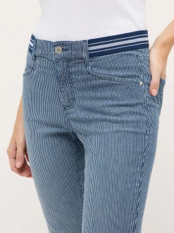 Angels Damen Hose - Ornella Sporty in marine weiß