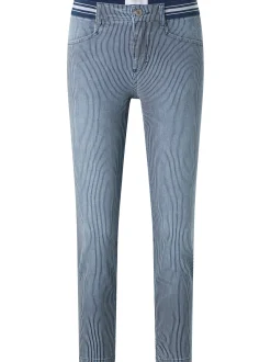 Angels Damen Hose - Ornella Sporty in marine weiß