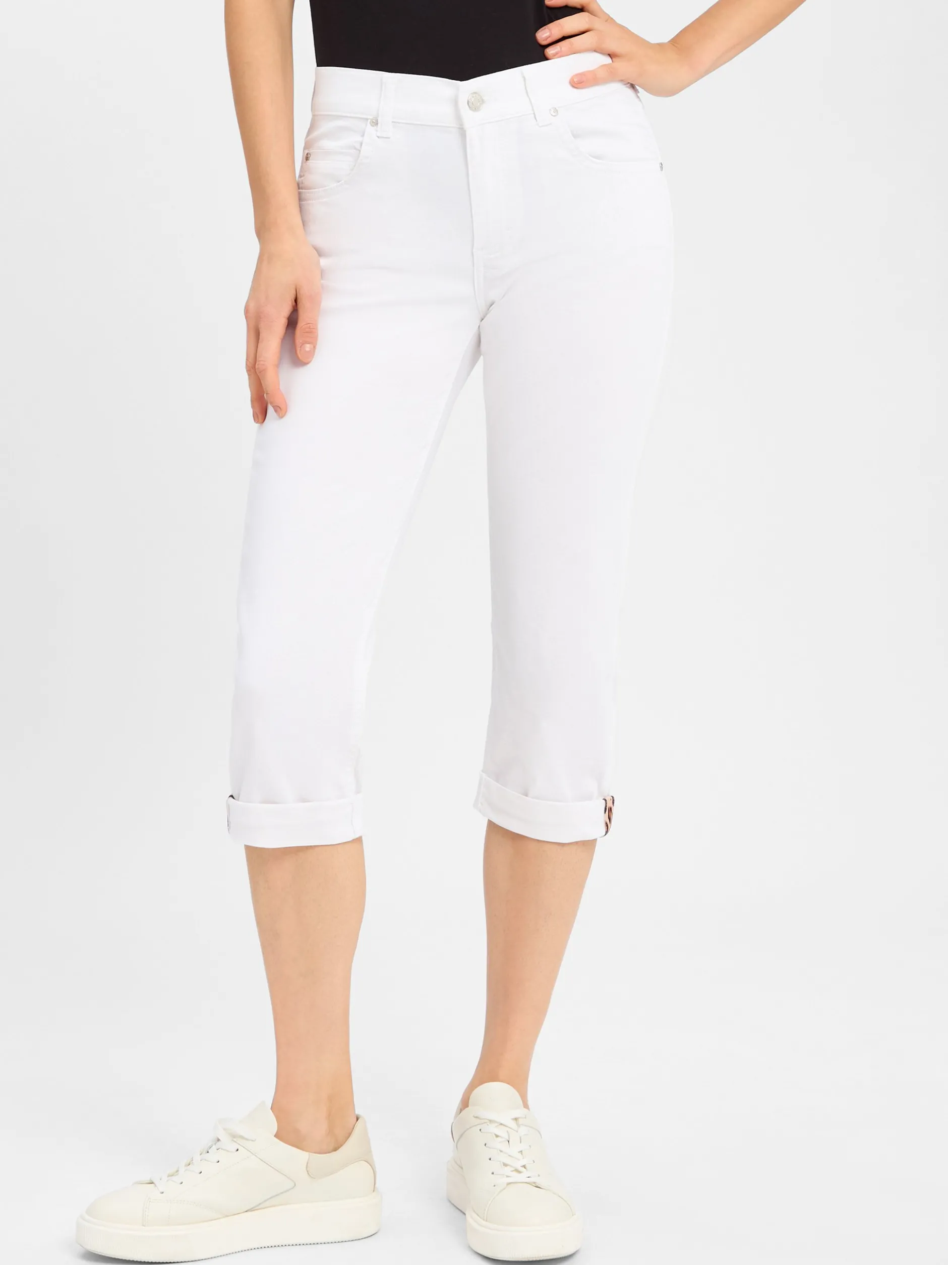 Angels Damen Jeans - Cici Tu Tape in weiß
