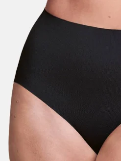 Anita Damen High Waist Panty - 2er Pack Pocket Panty in schwarz