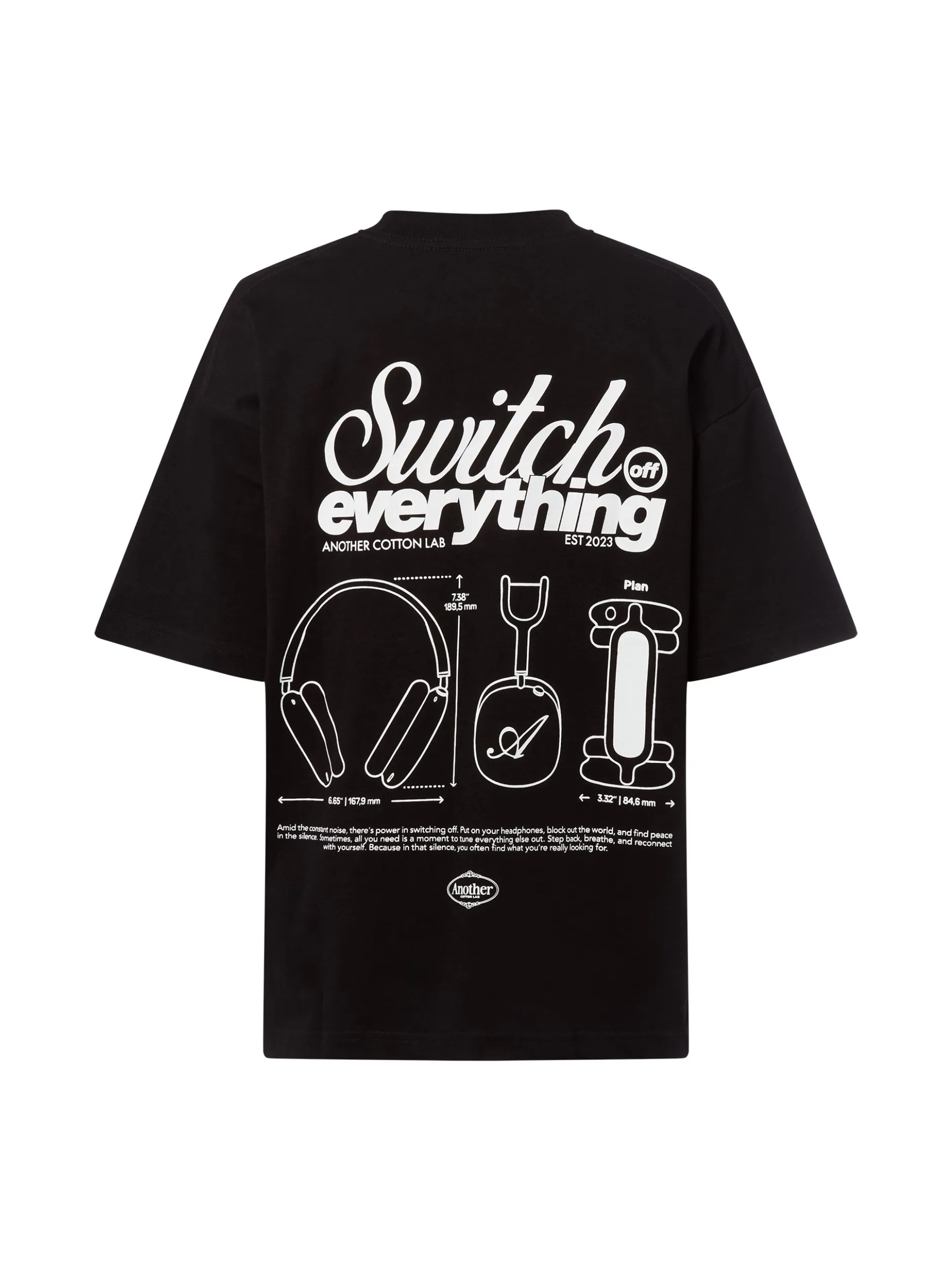 Another Cotton Lab Damen T-Shirt - Pods in schwarz