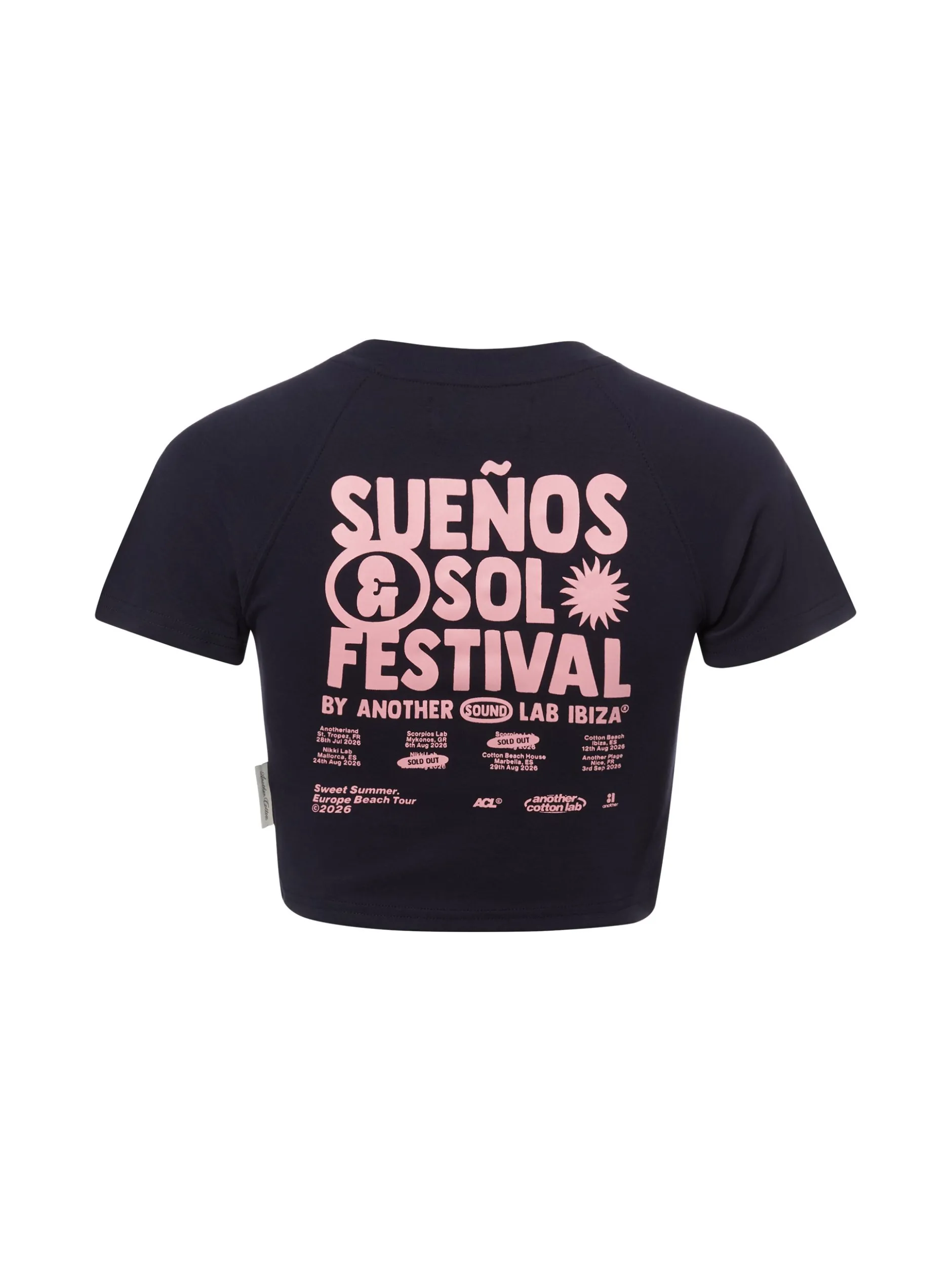Another Cotton Lab Damen T-Shirt - Suenos Sol Festival in marine rosa