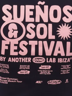 Another Cotton Lab Damen T-Shirt - Suenos Sol Festival in marine rosa
