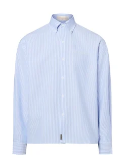 Another Cotton Lab Herren Hemd - Everyday Oxford in hellblau weiß
