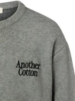 Another Cotton Lab Herren Strickpullover - Outdoor Aesthetics in grau schwarz