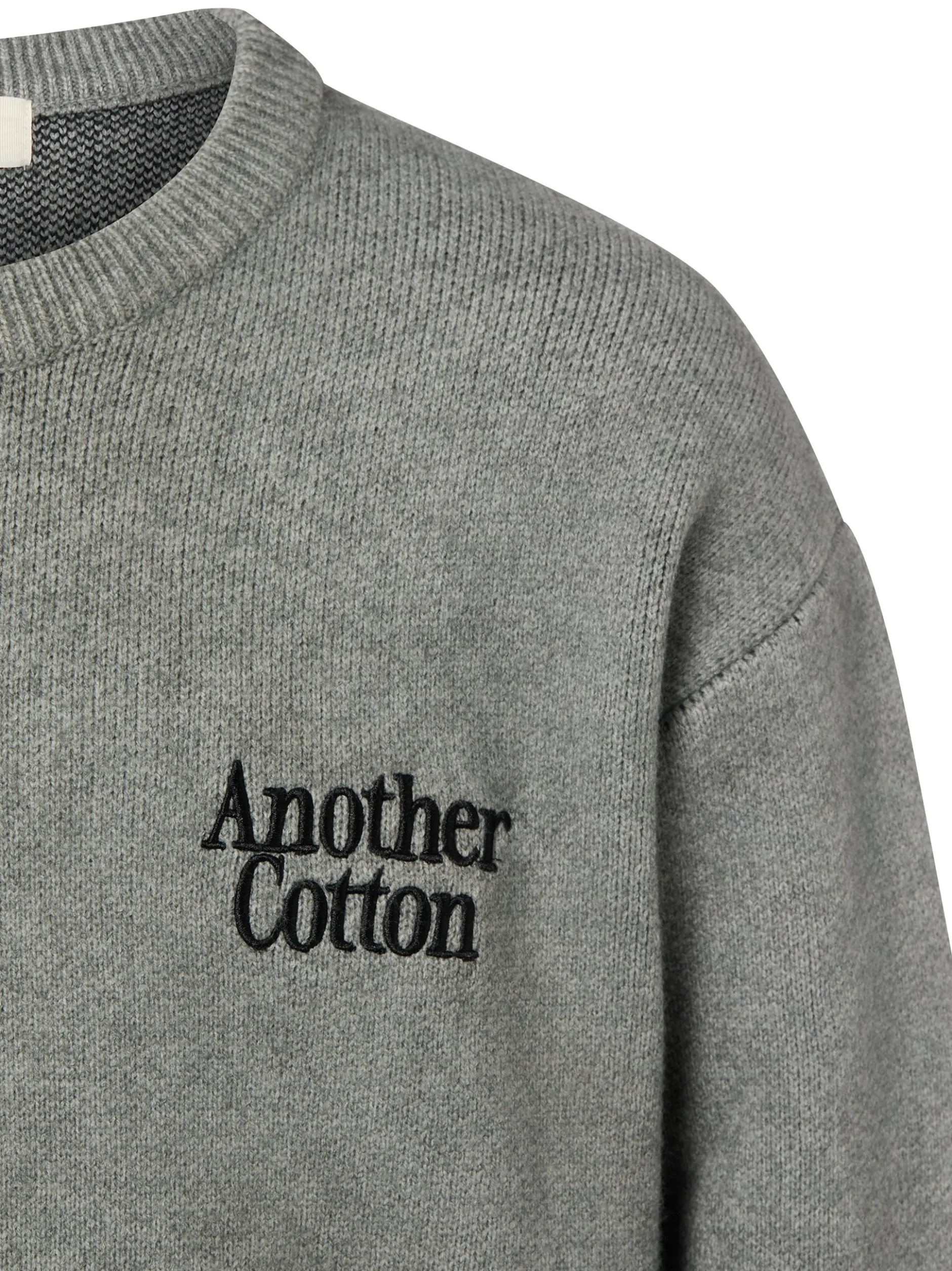 Another Cotton Lab Herren Strickpullover - Outdoor Aesthetics in grau schwarz