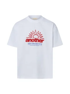 Another Cotton Lab Herren T-Shirt - Atelier Mediterraneao in weiß mehrfarbig