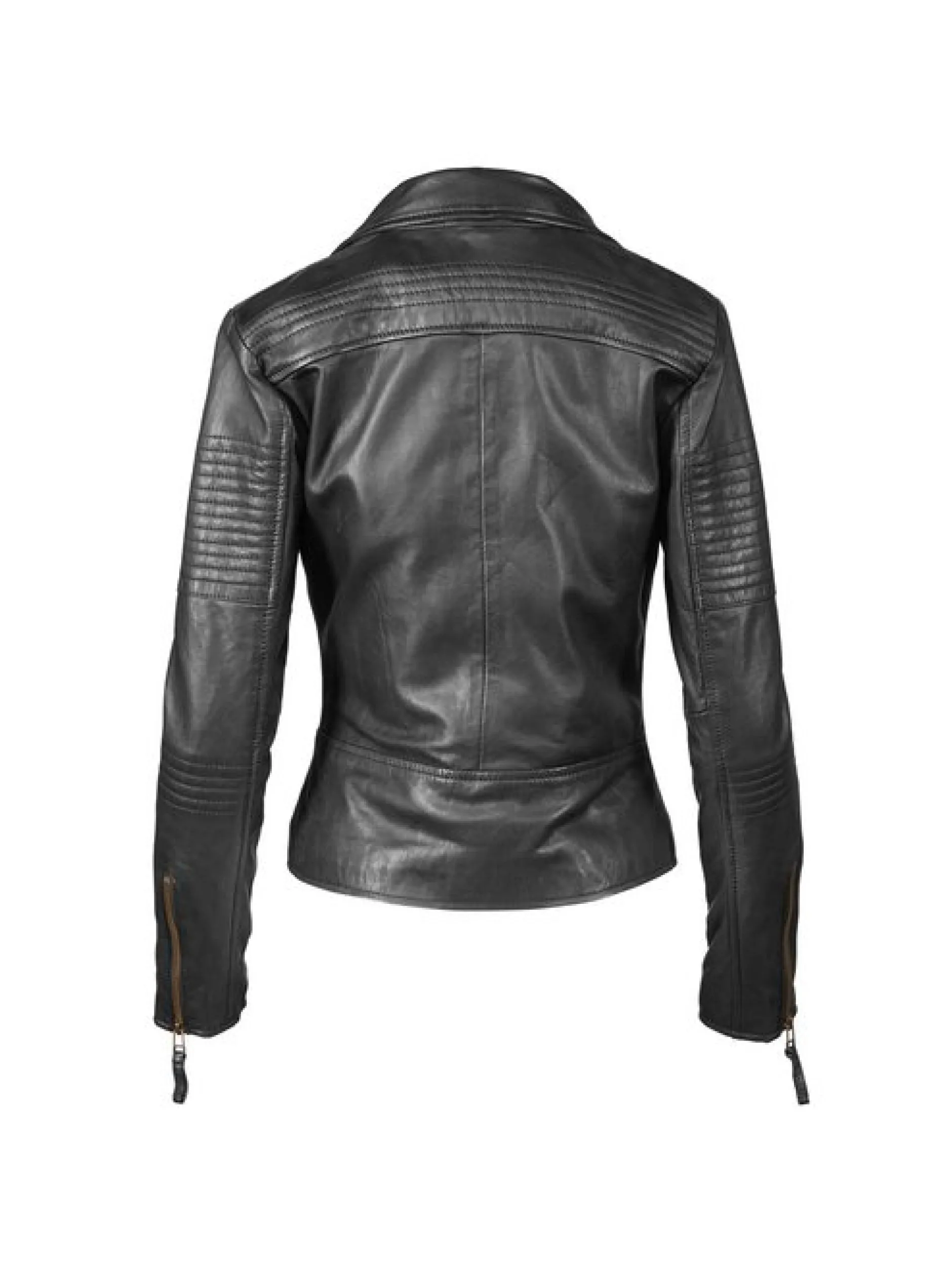 Apple of Eden Damen Lederjacke AOE-114 in schwarz
