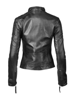 Apple of Eden Damen Lederjacke - AOE-101 in schwarz