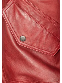 Apple of Eden Damen Lederjacke - 143 in rot