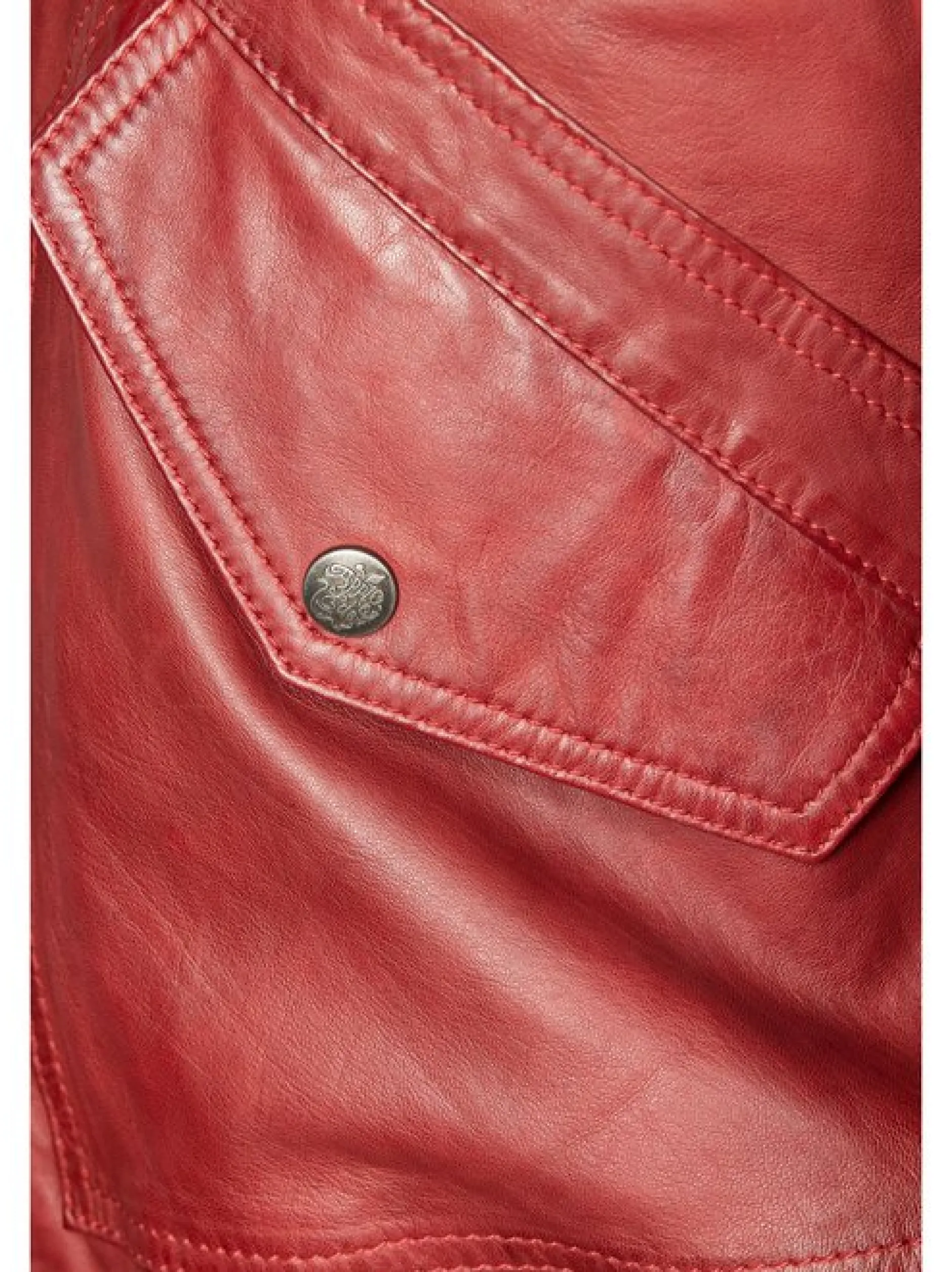 Apple of Eden Damen Lederjacke - 143 in rot