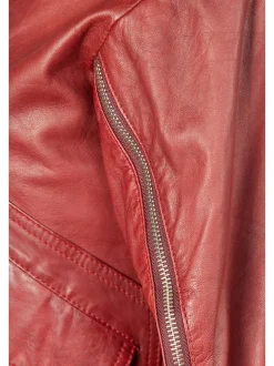 Apple of Eden Damen Lederjacke - 143 in rot