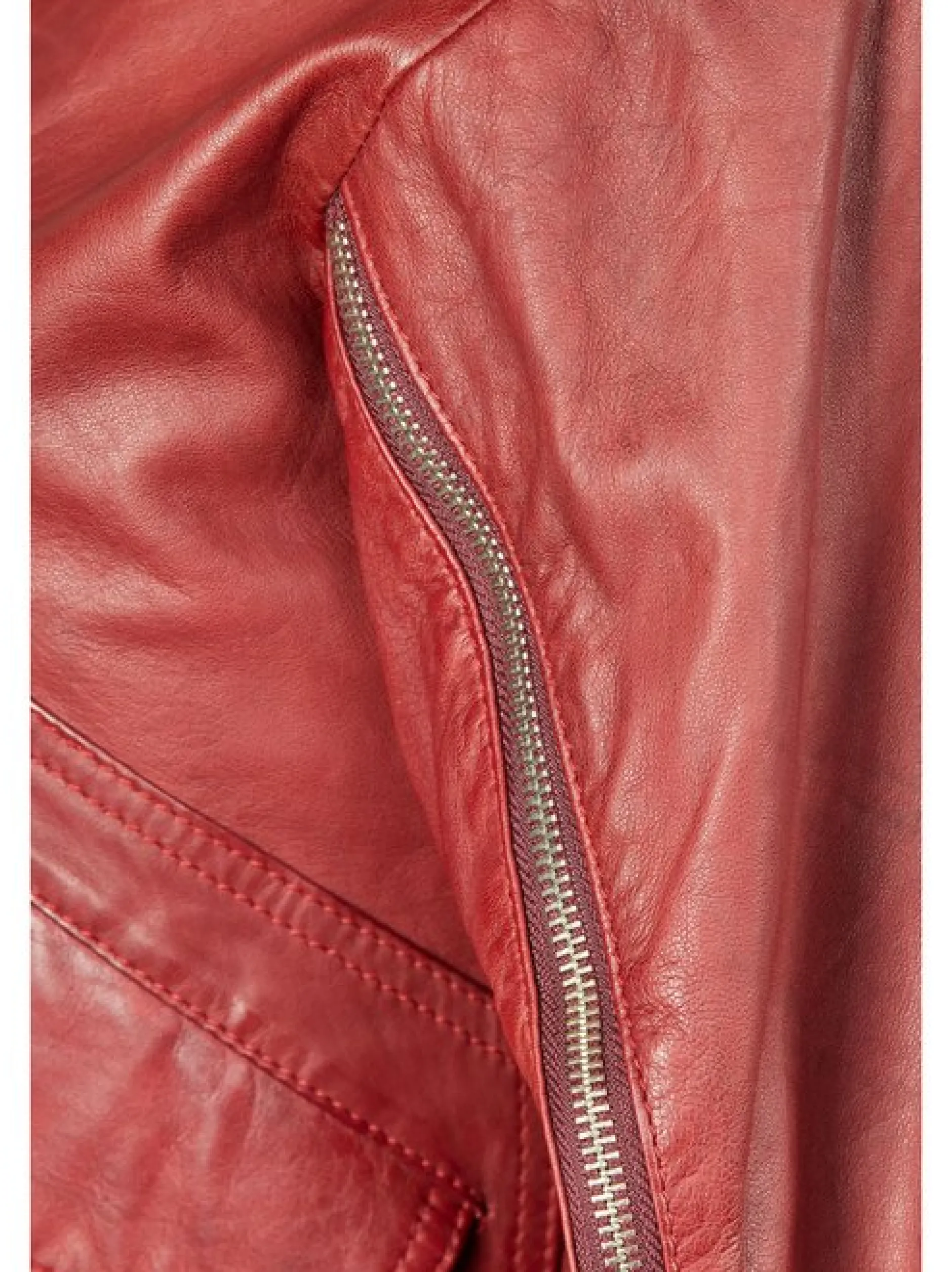 Apple of Eden Damen Lederjacke - 143 in rot