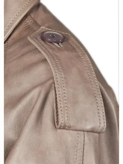Apple of Eden Damen Ledermantel AOE-145 in taupe