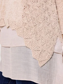 Apricot Damen Bluse in beige - Ausschnitt: Rundhals