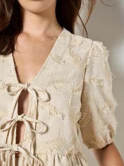 Apricot Damen Bluse in beige - Ausschnitt: ohne Kragen