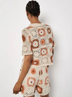 Apricot Damen Bluse in beige - Ärmel: kurzarm