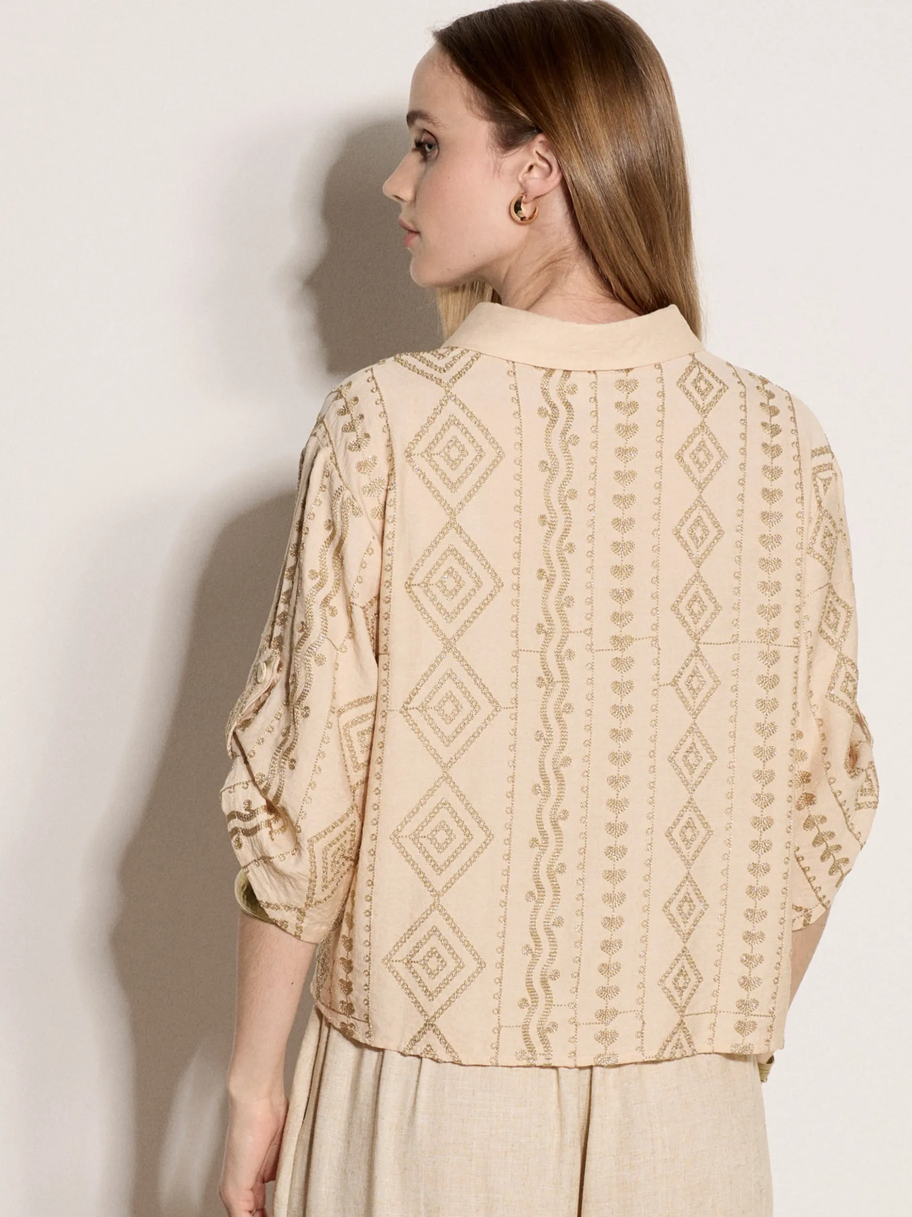 Apricot Damen Bluse in beige - Ärmel: 3/4 Arm