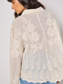 Apricot Damen Bluse in beige - Ärmel: langarm