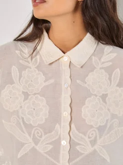 Apricot Damen Bluse in beige - Ärmel: langarm