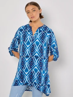 Apricot Damen Bluse in blau - Ärmel: 3/4 Arm
