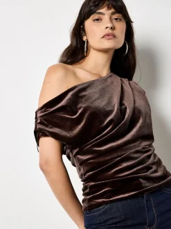 Apricot Damen Bluse in braun - Ausschnitt: Carmen