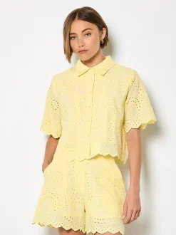 Apricot Damen Bluse in gelb - Ärmel: kurzarm