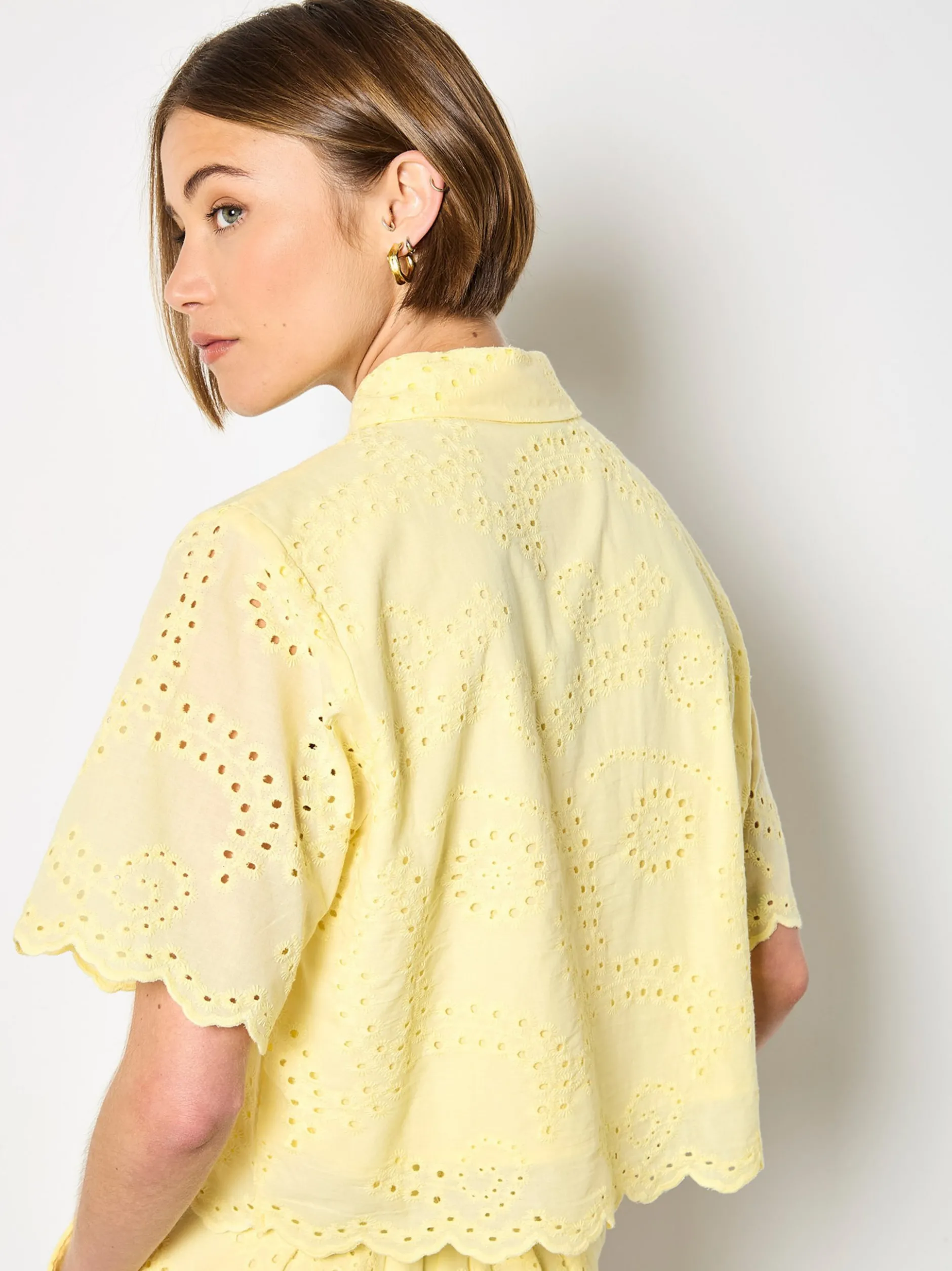 Apricot Damen Bluse in gelb - Ärmel: kurzarm