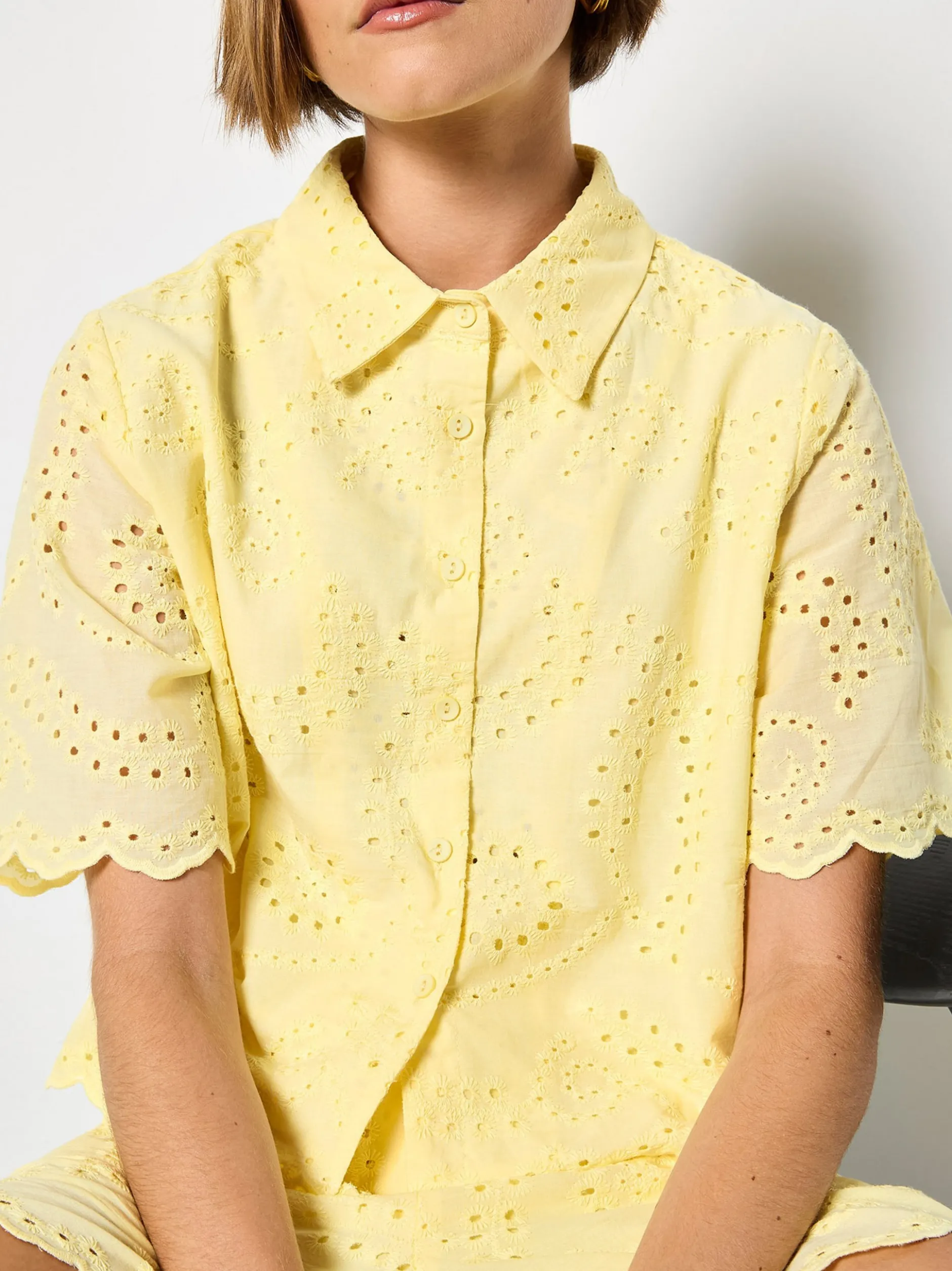 Apricot Damen Bluse in gelb - Ärmel: kurzarm