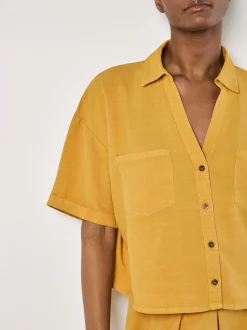 Apricot Damen Bluse in gelb - Ärmel: Halbarm