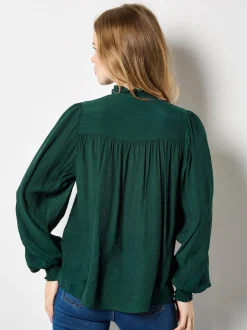 Apricot Damen Bluse in grün - Ausschnitt: V-Ausschnitt