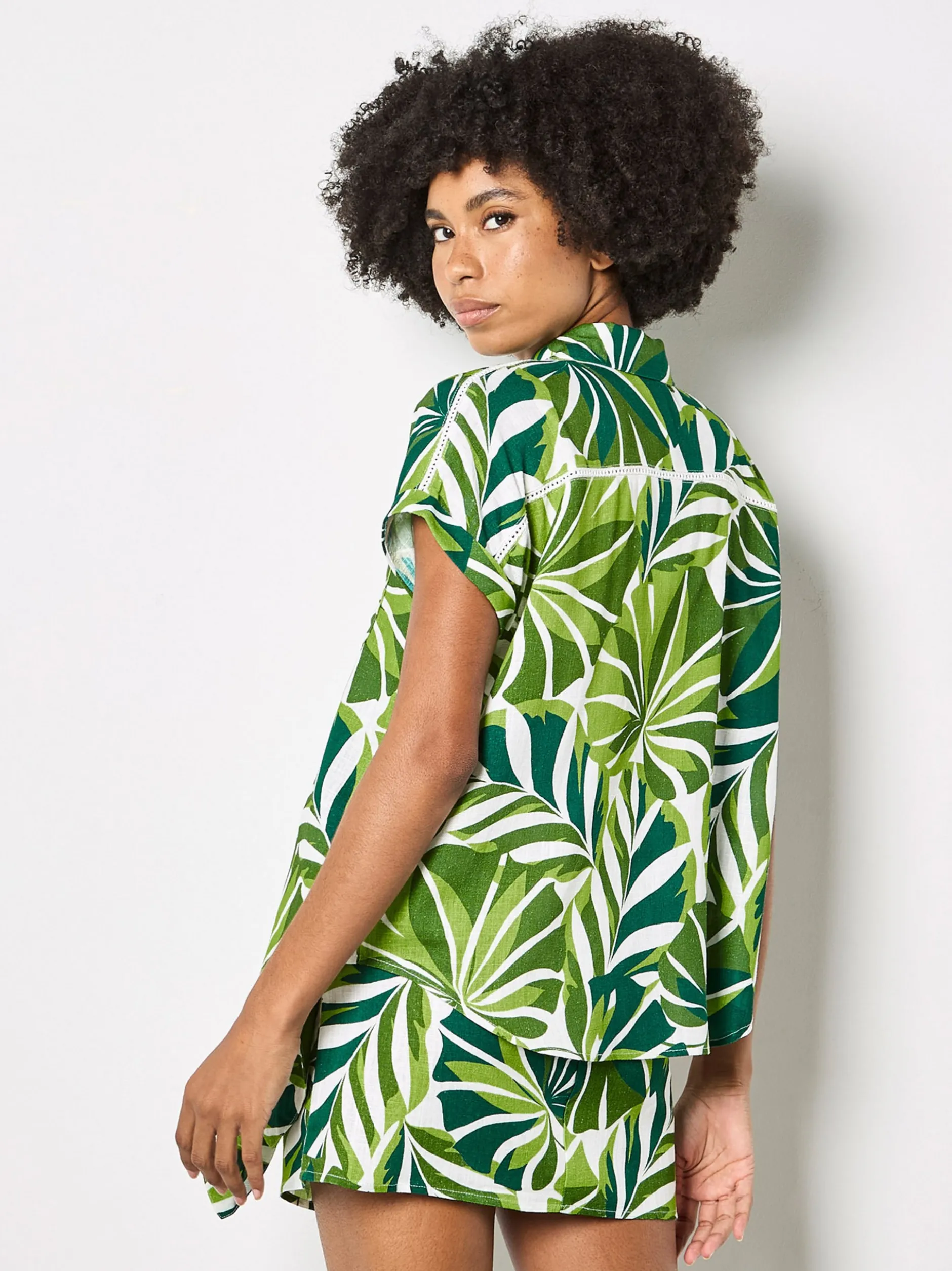 Apricot Damen Bluse in grün mehrfarbig - Ärmel: kurzarm