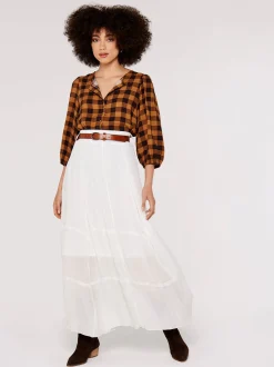 Apricot Damen Bluse in orange schwarz - Ärmel: Halbarm