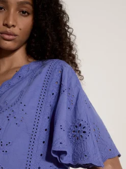 Apricot Damen Bluse in purple - Ausschnitt: V-Ausschnitt