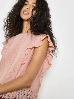 Apricot Damen Bluse in rosa pink - Ausschnitt: Rundhals