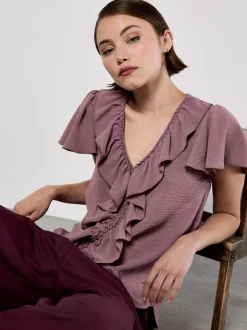Apricot Damen Bluse in rosa pink - Ärmel: kurzarm