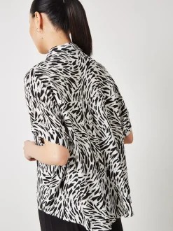 Apricot Damen Bluse in schwarz - Ärmel: kurzarm