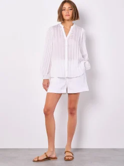 Apricot Damen Bluse in weiß - Ärmel: langarm