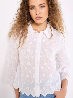 Apricot Damen Bluse in weiß - Ärmel: langarm