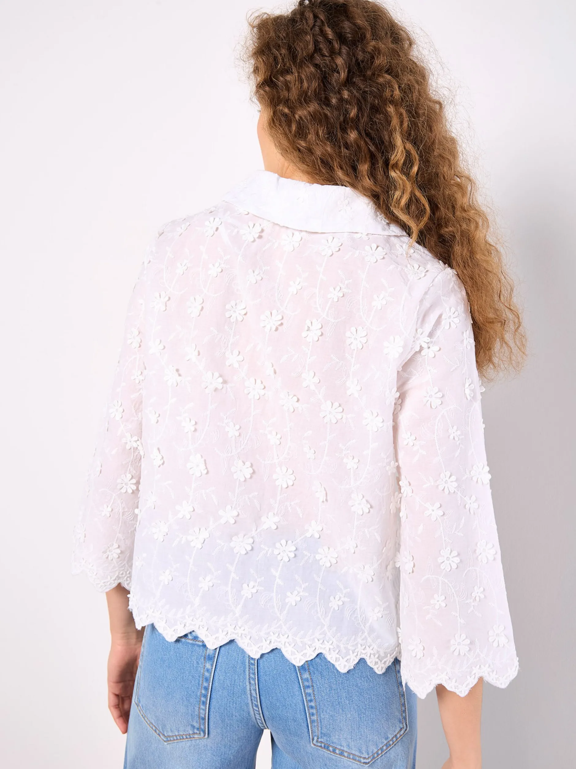 Apricot Damen Bluse in weiß - Ärmel: langarm