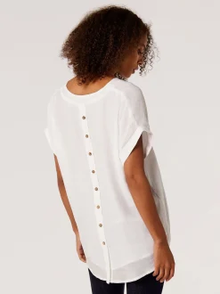 Apricot Damen Bluse in weiß - Ärmel: Halbarm