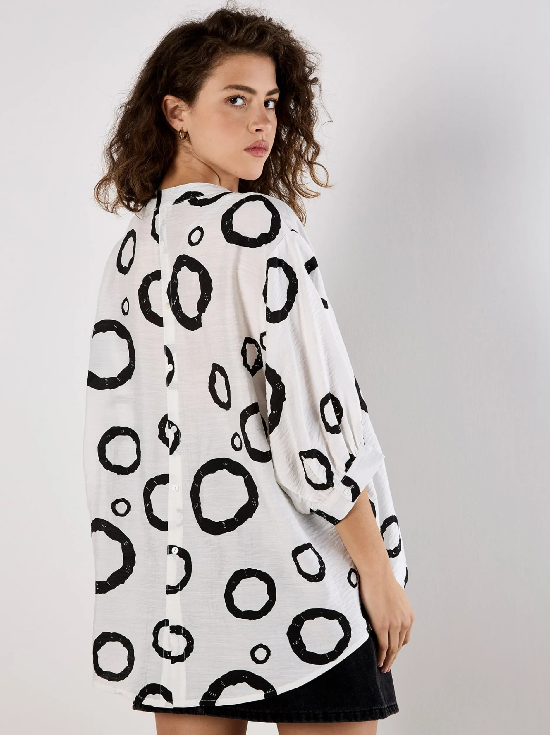 Apricot Damen Bluse in weiß - Ärmel: Halbarm