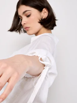 Apricot Damen Bluse in weiß - Ärmel: langarm
