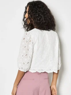 Apricot Damen Blusenshirt in weiß - Ärmel: Halbarm