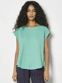 Apricot Damen Blusenshirt in türkis - Ärmel: kurzarm