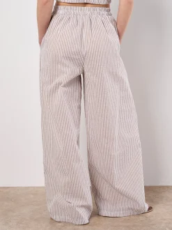 Apricot Damen Hose in beige weiß - Länge: lang