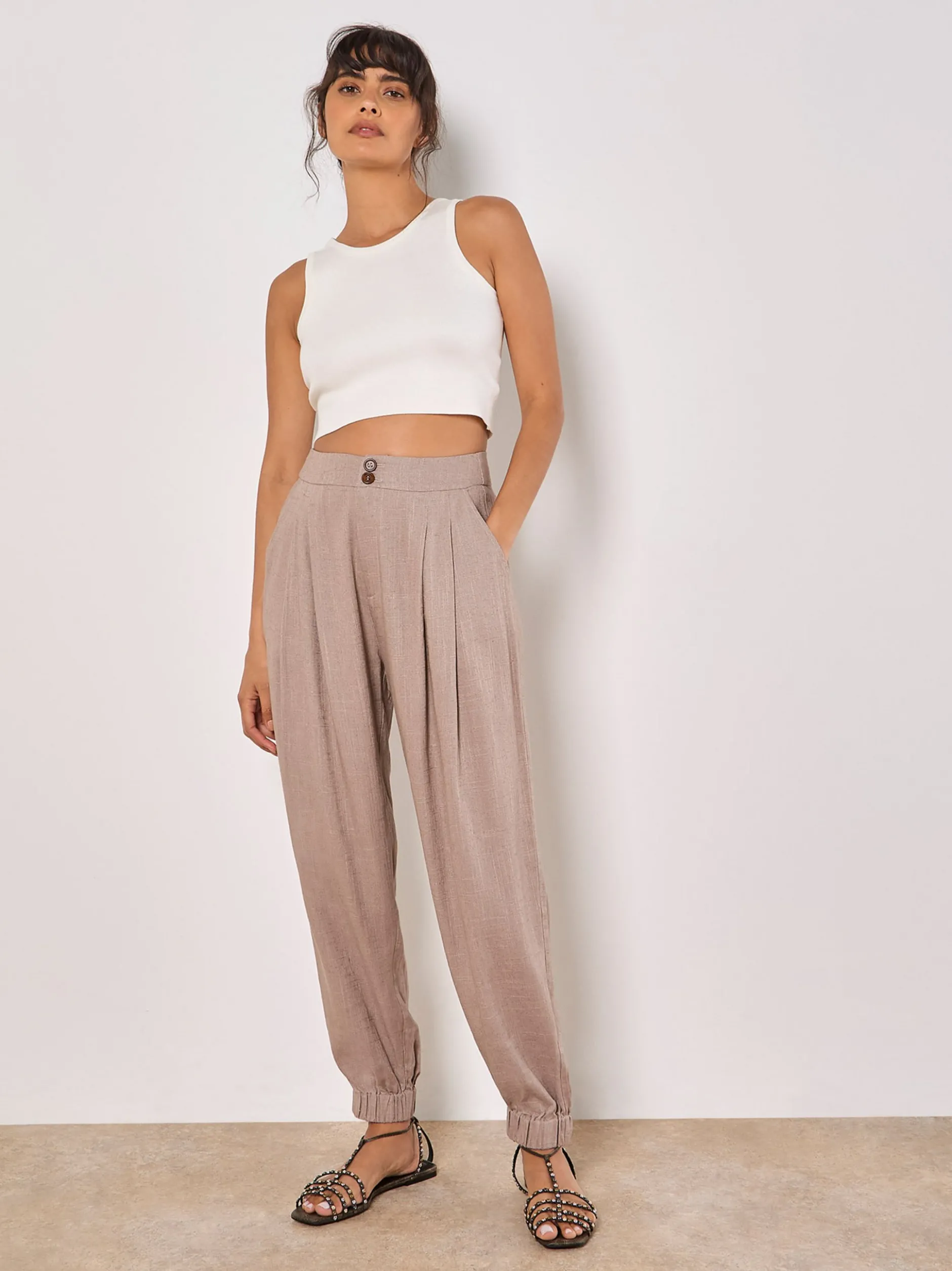Apricot Damen Hose in braun - Länge: lang