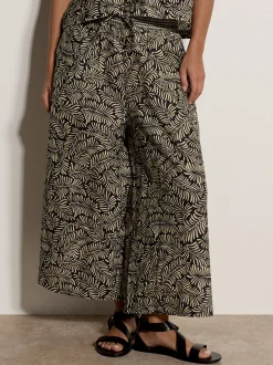 Apricot Damen Hose in schwarz beige - Länge: midi